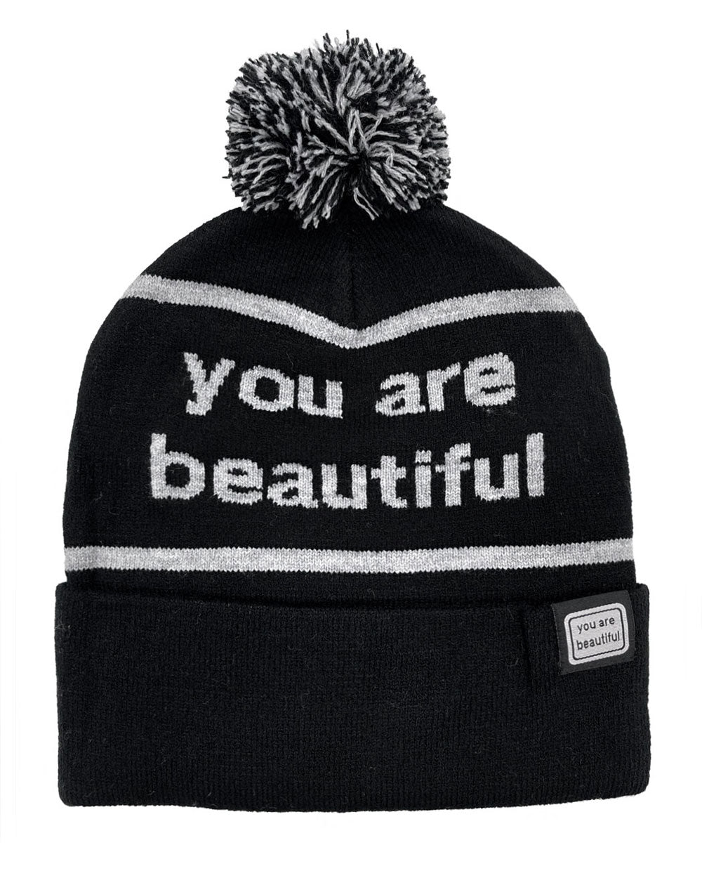 You Are Beautiful Pom Beanie-You Are Beautiful-Strange Ways
