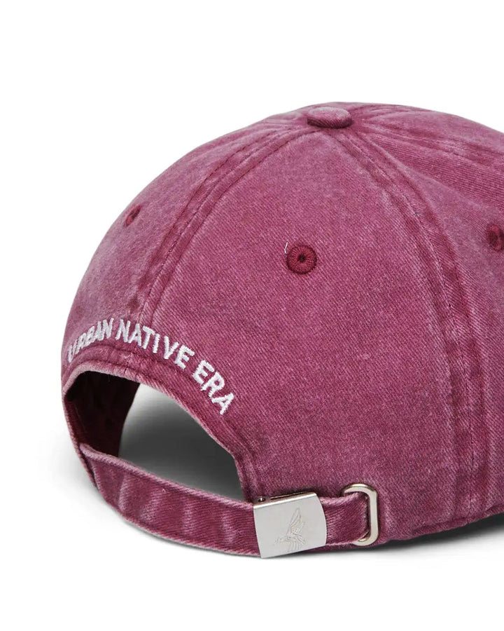You Are On Native Land Dad Hat - Maroon-Urban Native Era-Strange Ways