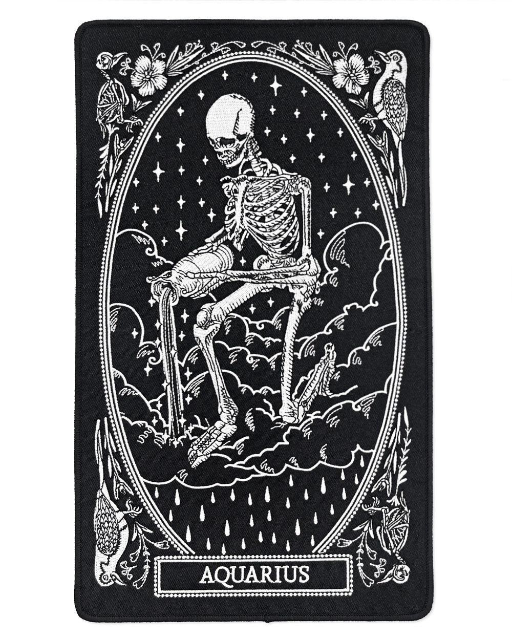 Aquarius Zodiac Tarot Large Back Patch-13th Press-Strange Ways