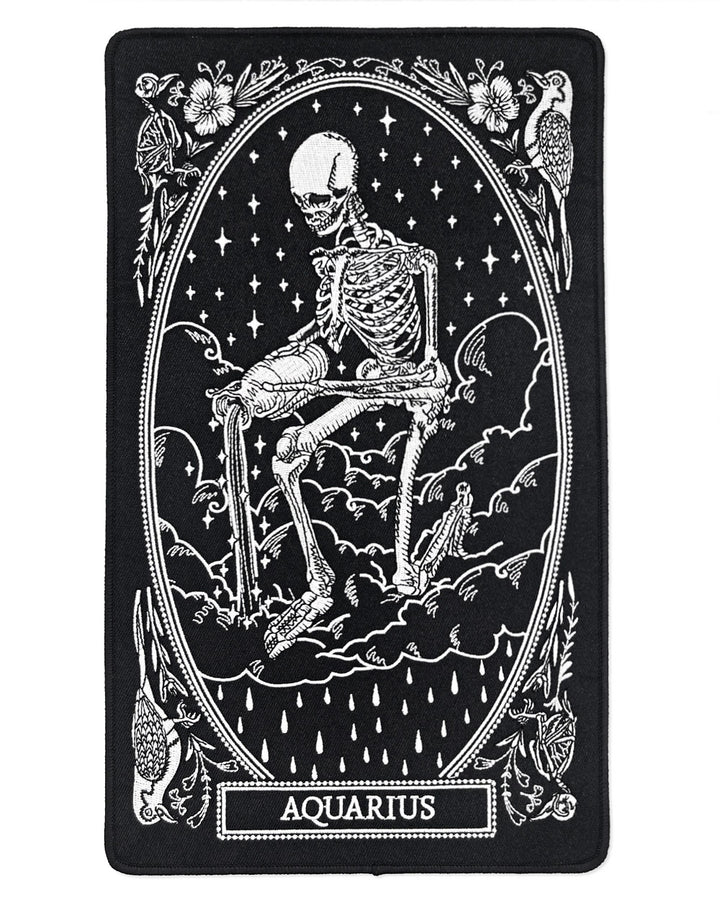 Aquarius Zodiac Tarot Large Back Patch-13th Press-Strange Ways