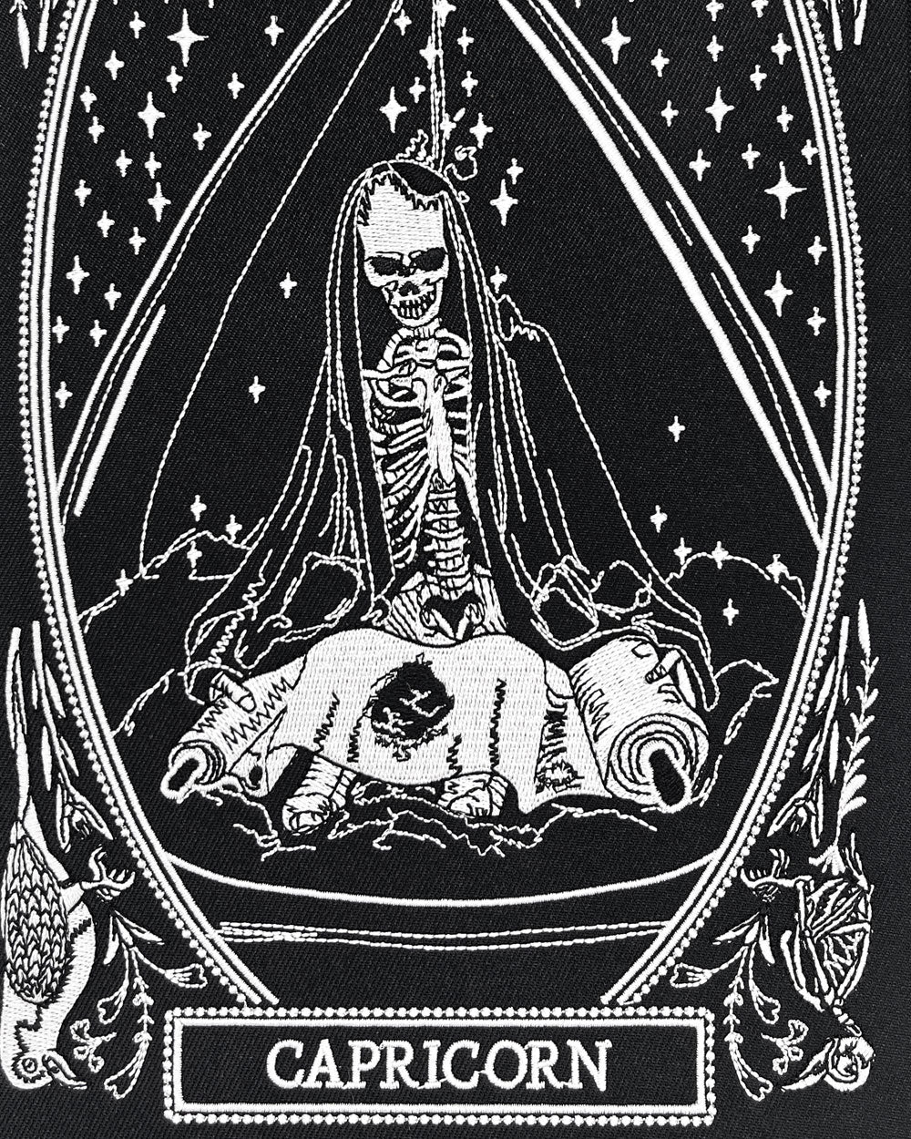 Capricorn Zodiac Tarot Large Back Patch-13th Press-Strange Ways