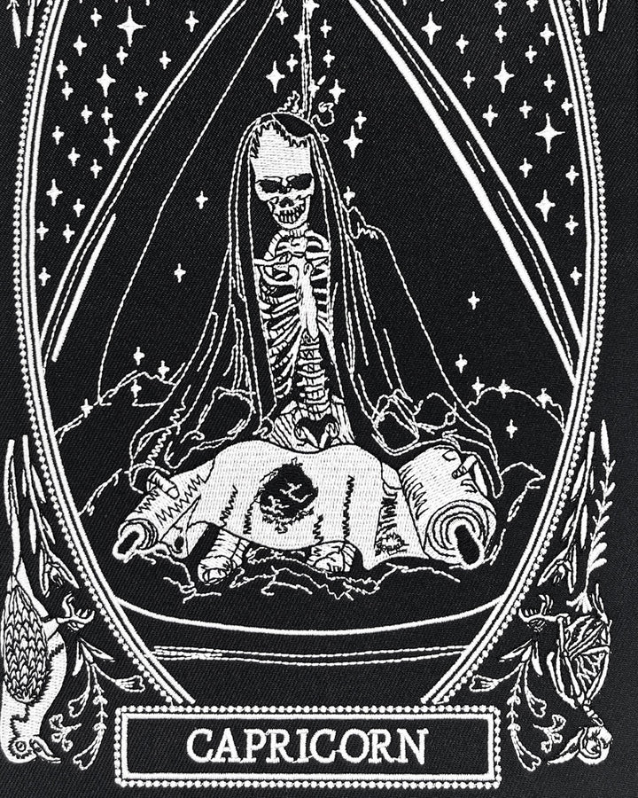 Capricorn Zodiac Tarot Large Back Patch-13th Press-Strange Ways