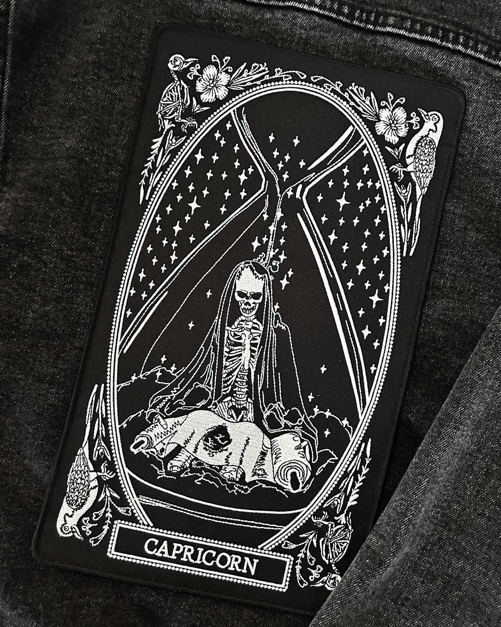 Capricorn Zodiac Tarot Large Back Patch-13th Press-Strange Ways