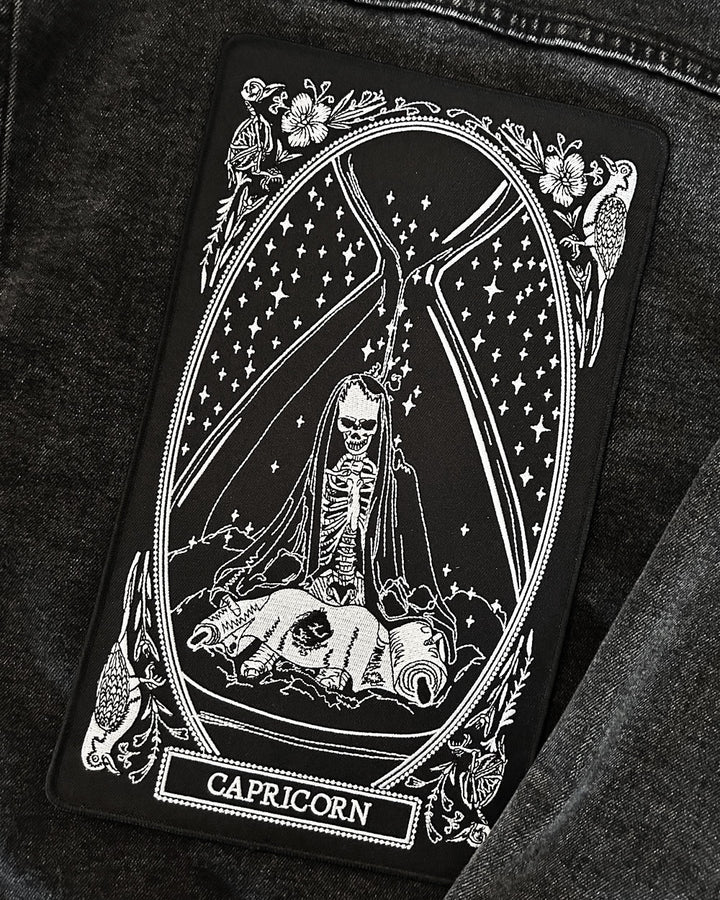 Capricorn Zodiac Tarot Large Back Patch-13th Press-Strange Ways