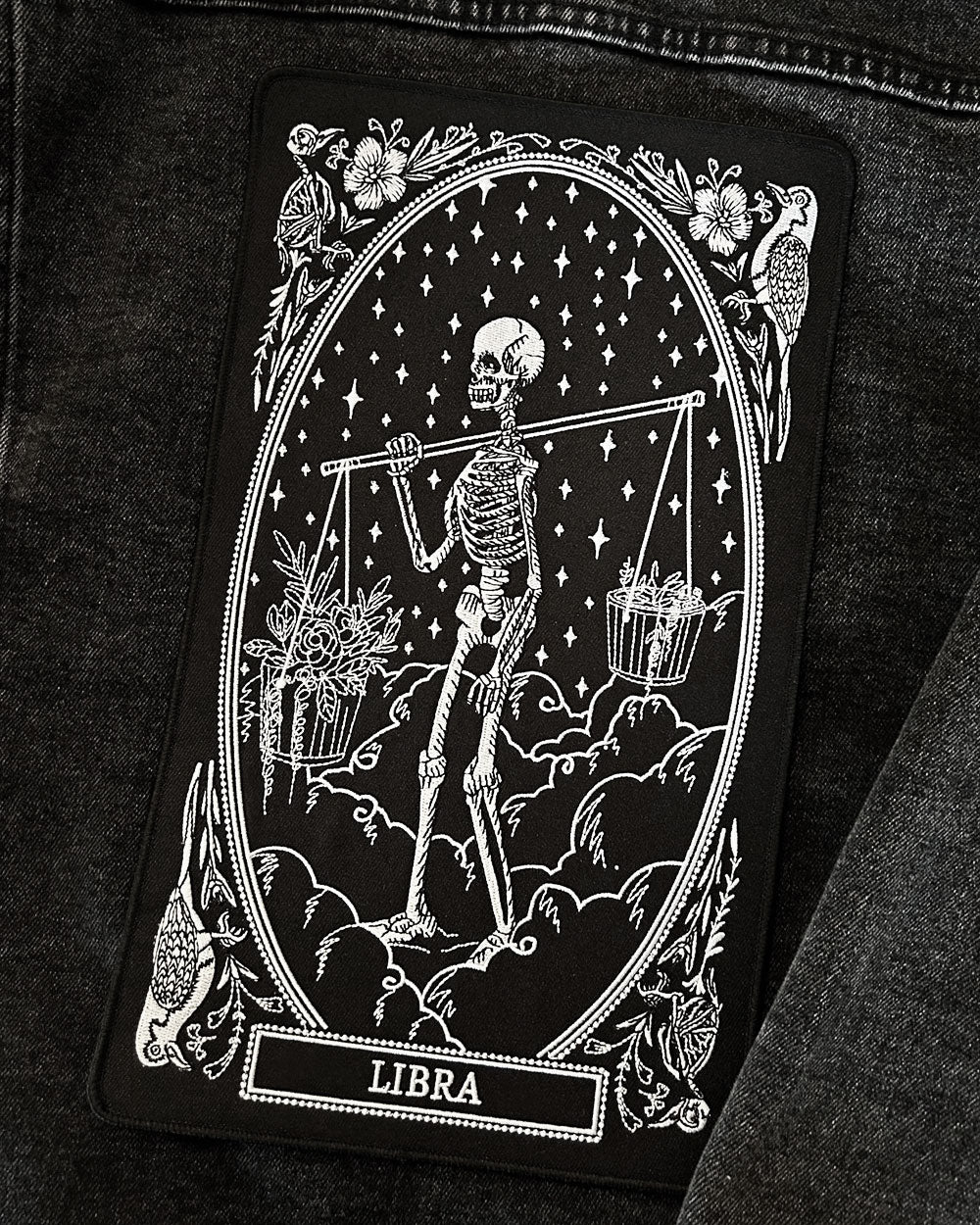 Libra Zodiac Tarot Large Back Patch-13th Press-Strange Ways