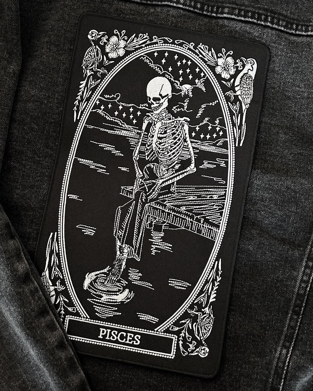 Pisces Zodiac Tarot Large Back Patch-13th Press-Strange Ways