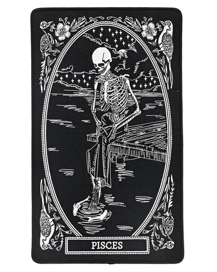 Pisces Zodiac Tarot Large Back Patch-13th Press-Strange Ways