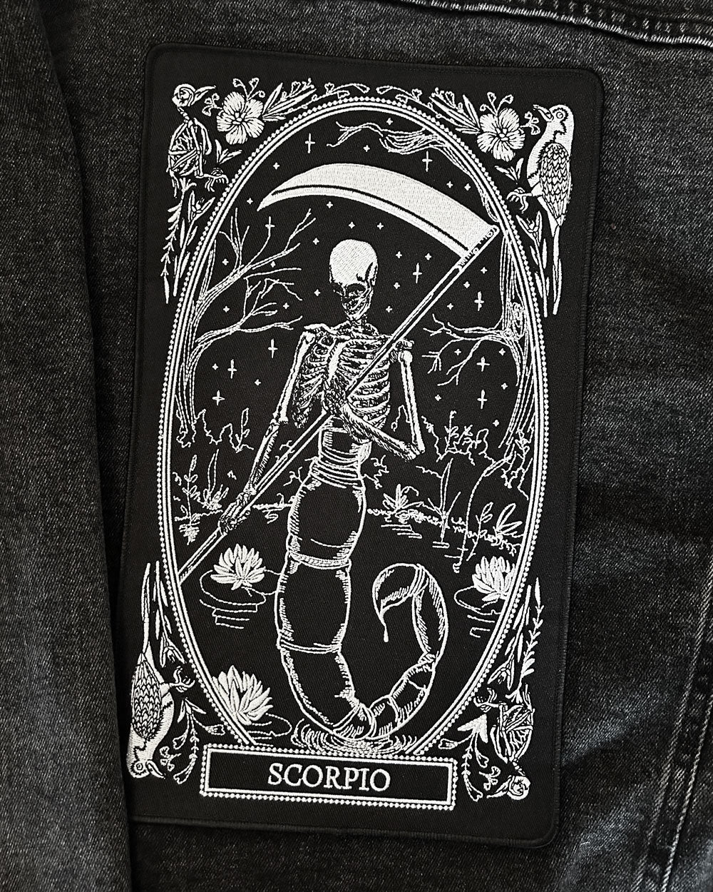 Scorpio Zodiac Tarot Large Back Patch-13th Press-Strange Ways