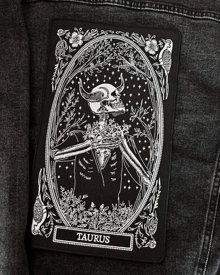 Taurus Zodiac Tarot Large Back Patch-13th Press-Strange Ways