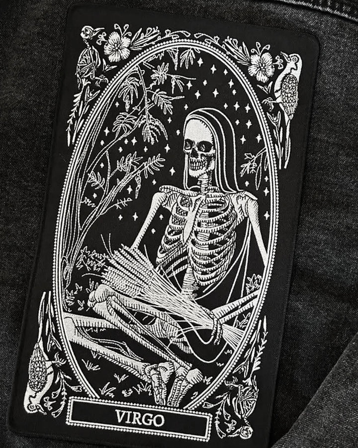 Virgo Zodiac Tarot Large Back Patch-13th Press-Strange Ways