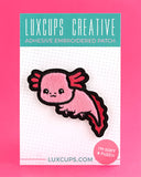 Axolotl Fuzzy Sticky Patch-LuxCups Creative-Strange Ways