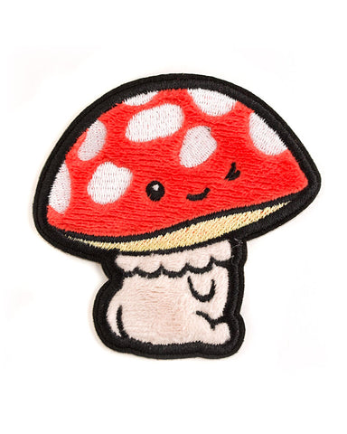 Chubby Mushroom Fuzzy Sticky Patch