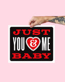 Just You & Me Baby Screenprinted Art Print (8" x 10")-Hellcats USA-Strange Ways