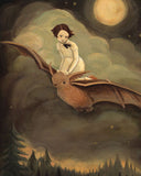 Flying By Night Bat Art Print (8" x 10")-Emily Winfield Martin-Strange Ways