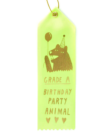 Birthday Party Animal Award Ribbon