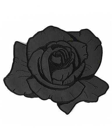 Reflective Black Rose Large Back Patch