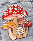 Mushroom & Daisy Cluster Large Back Patch-Wildflower + Co.-Strange Ways