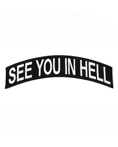 See You In Hell Large Back Patch - Black/White