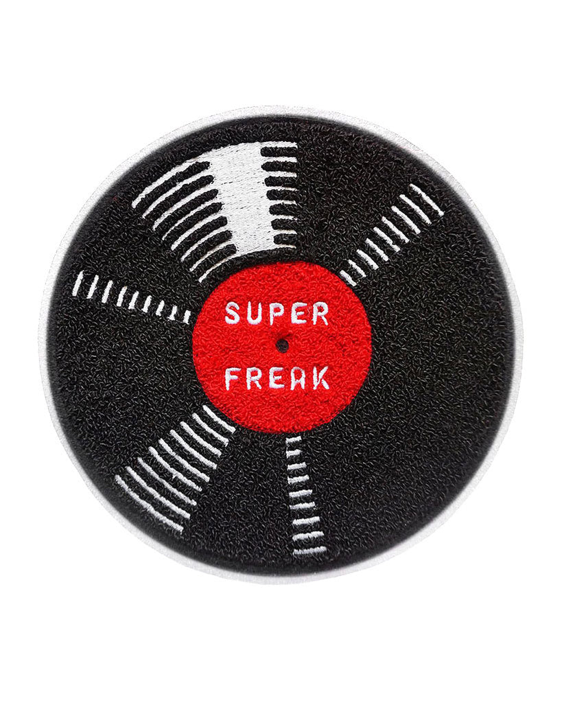 Super Freak Vinyl Record Large Chenille Back Patch-Oxford Pennant-Strange Ways