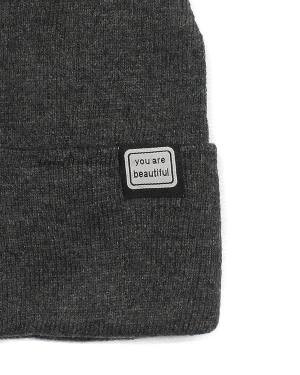 You Are Beautiful Beanie - Charcoal-You Are Beautiful-Strange Ways
