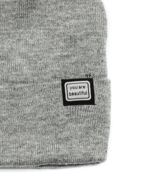 You Are Beautiful Beanie - Grey-You Are Beautiful-Strange Ways