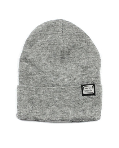 You Are Beautiful Beanie - Grey