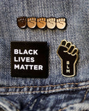 Black Lives Matter (BLM) Fist Resist Pin-On Point Pins-Strange Ways