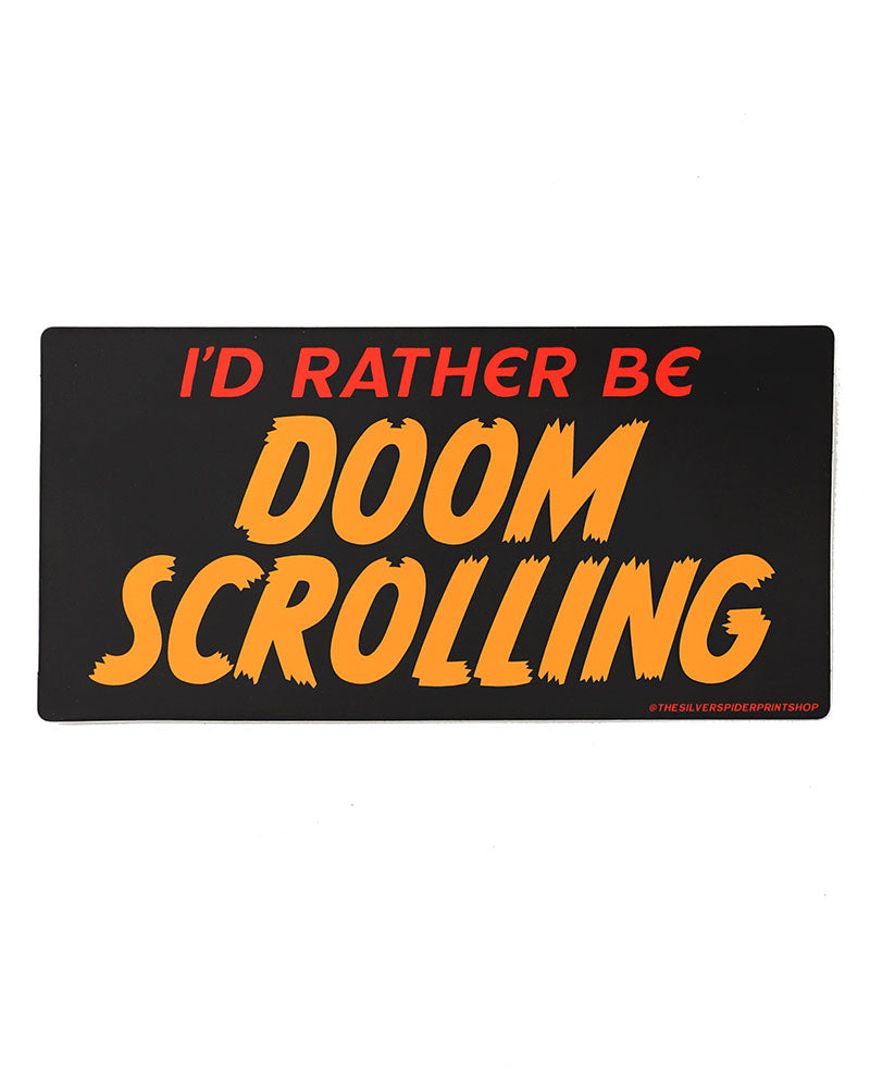 Doom Scrolling Bumper Sticker-The Silver Spider-Strange Ways