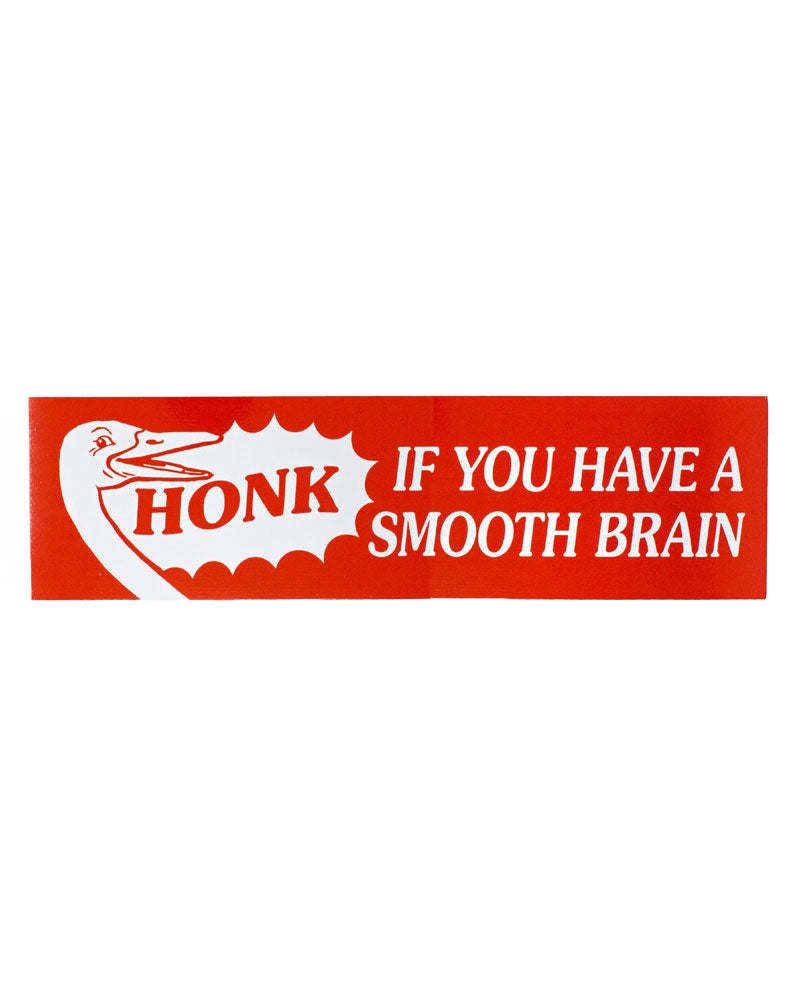 Smooth Brain Bumper Sticker-Mean Folk-Strange Ways
