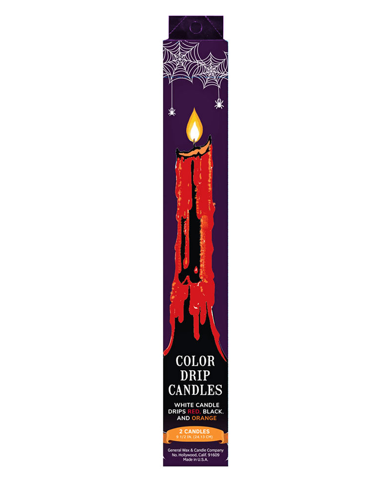 Spooky Multi-Color Drip Candles (Pair of 2)