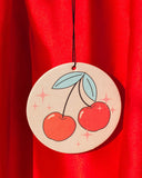 Twin Cherries Car Air Freshener (Cherry)-A Shop Of Things-Strange Ways