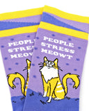 People Stress Meowt Cat Socks-Groovy Things Co.-Strange Ways