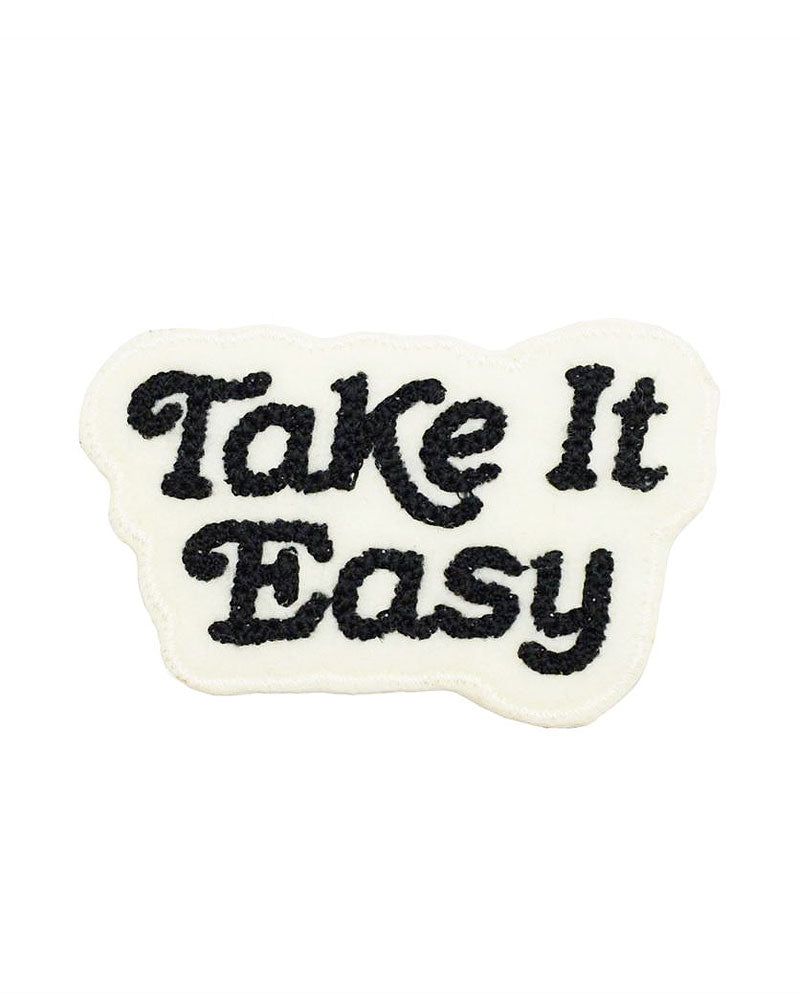 Take It Easy Chainstitch Patch - White-Lucky Horse Press-Strange Ways