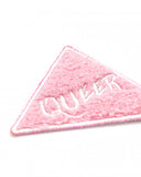 Queer Pink Triangle Chenille Patch-Queerly Departed-Strange Ways