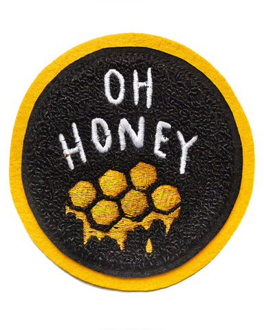 Oh Honey Large Chenille Patch