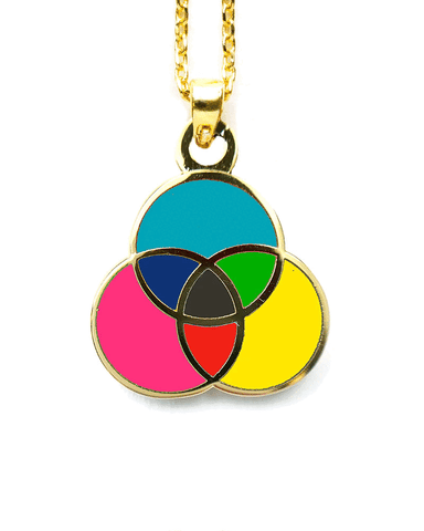 RGB & CMYK Double-Sided Necklace