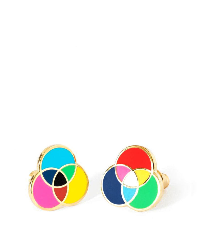 RGB & CMYK Color Earrings-Yellow Owl Workshop-Strange Ways