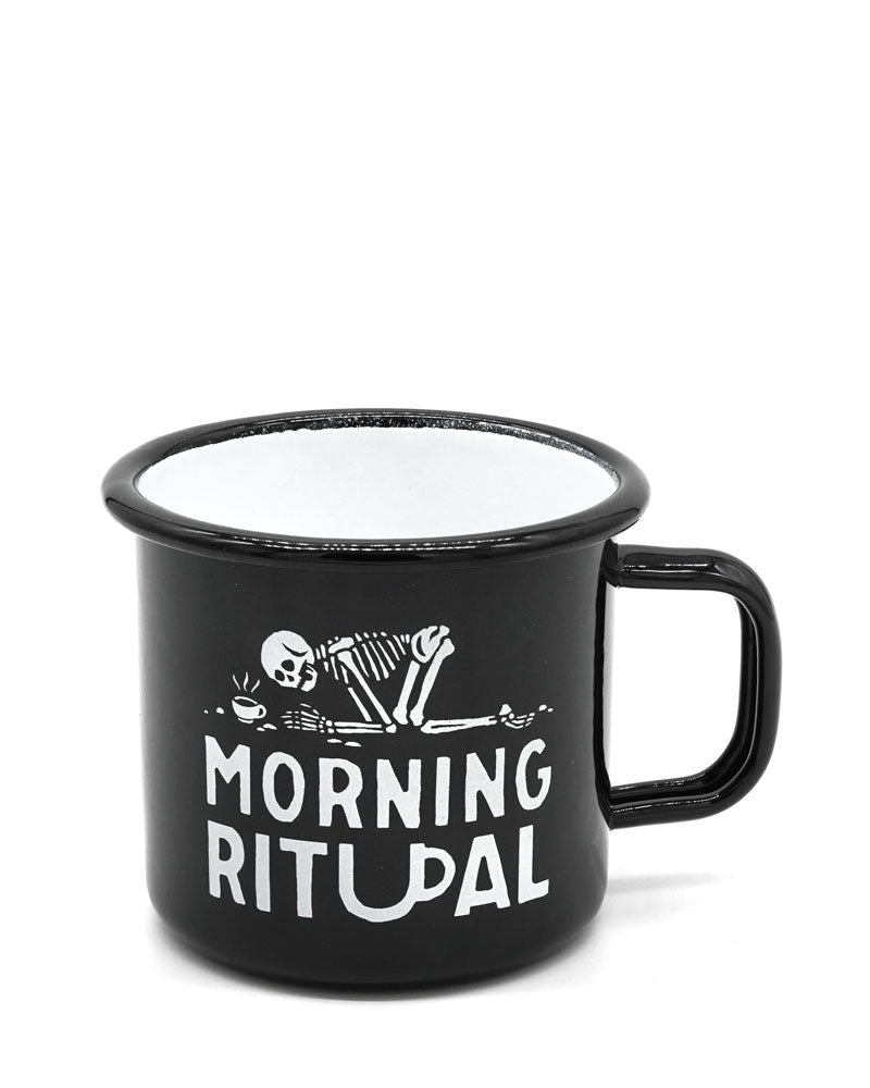 Morning Ritual Enamel Coffee Mug-Pyknic-Strange Ways