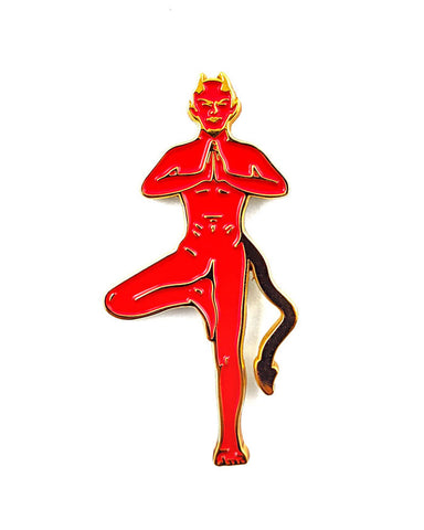 Satan's Yoga Large Pin