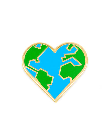 Earth Love Heart Pin