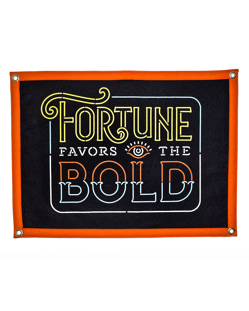 Fortune Favors The Bold Felt Flag Banner-Oxford Pennant-Strange Ways