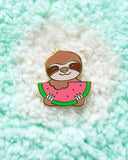 Slothermelon (Watermelon Sloth) Pin-LuxCups Creative-Strange Ways