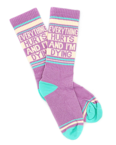 Everything Hurts And I'm Dying Socks - Lilac