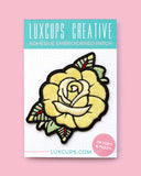 Yellow Rose Fuzzy Sticky Patch-LuxCups Creative-Strange Ways