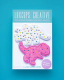Dino Cookie Fuzzy Sticky Patch Set-LuxCups Creative-Strange Ways