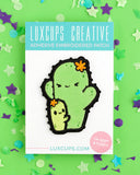 Cactus Hugs Fuzzy Sticky Patch-LuxCups Creative-Strange Ways