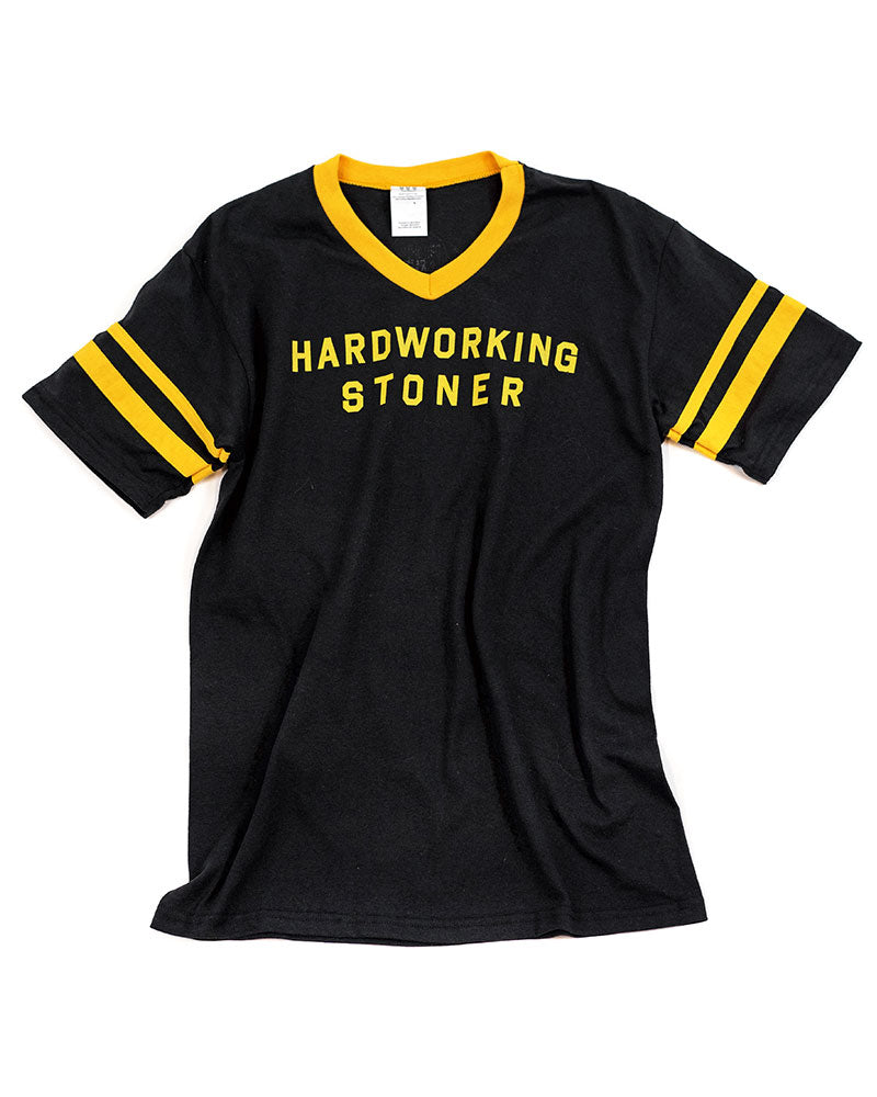 Hardworking Stoner Retro V-Neck Unisex Shirt-Philomena + Ruth-Strange Ways