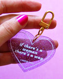 If There's A Woman, There's A Way Charm Keychain-A Shop Of Things-Strange Ways
