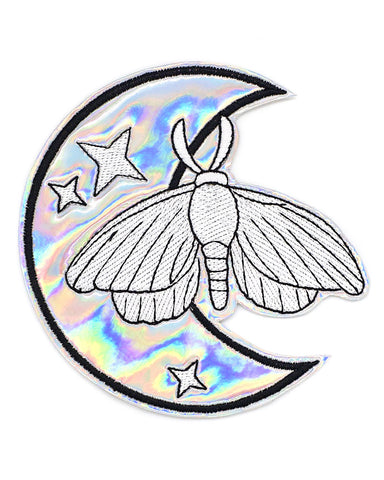 Moth & Moon Holographic Large Patch