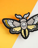 Death's-Head Moth Fuzzy Sticky Patch-LuxCups Creative-Strange Ways